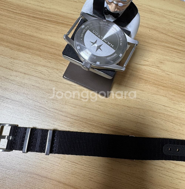 신품급) 해밀턴 카키필드 메카니컬 38mm 형광 흰판--7