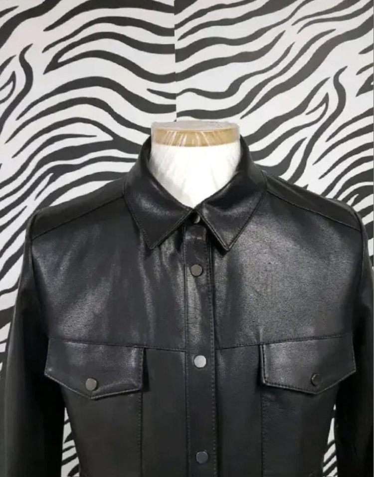 55)코발트 바이 가죽 크리스한 자켓--1