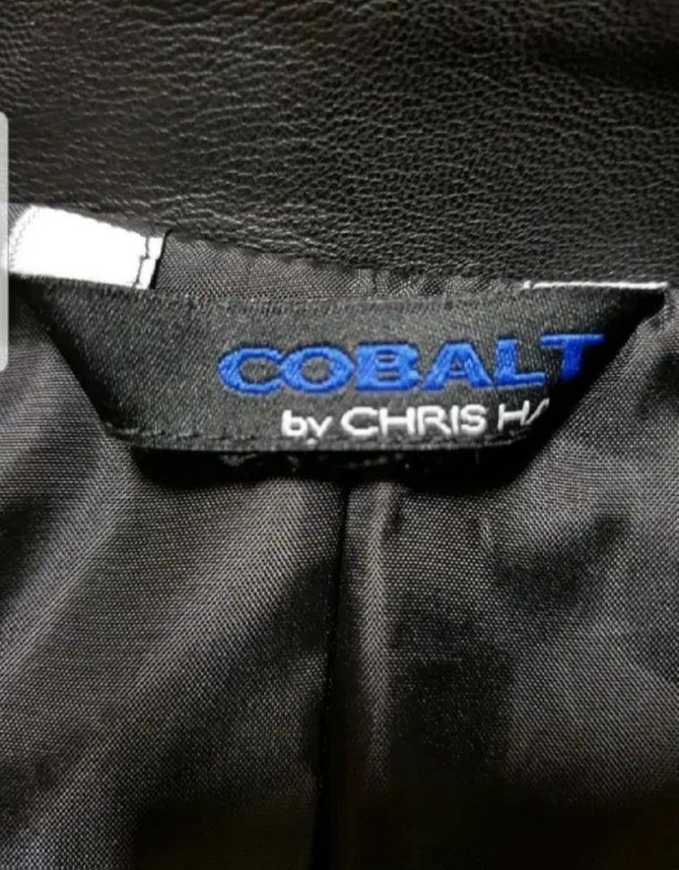 55)코발트 바이 가죽 크리스한 자켓--3