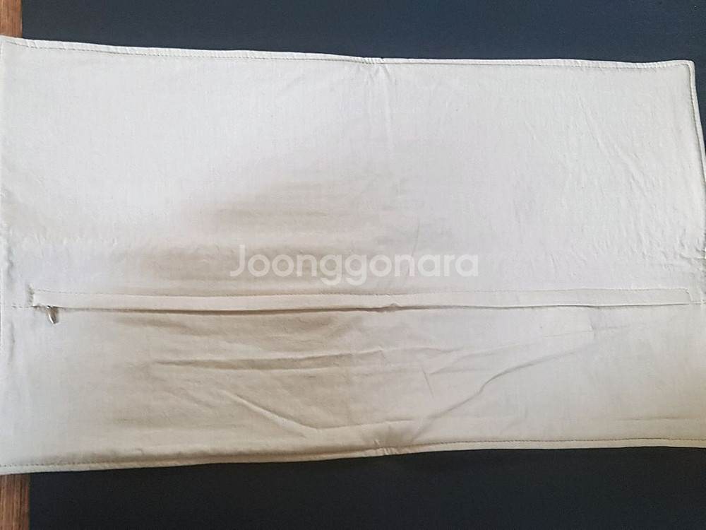 피그먼트 단면 베개 커버 33.5x59 라이트베이지--1