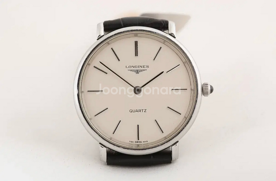 스위스 론진 Longines실버다이얼쿼츠 Cal.730--0