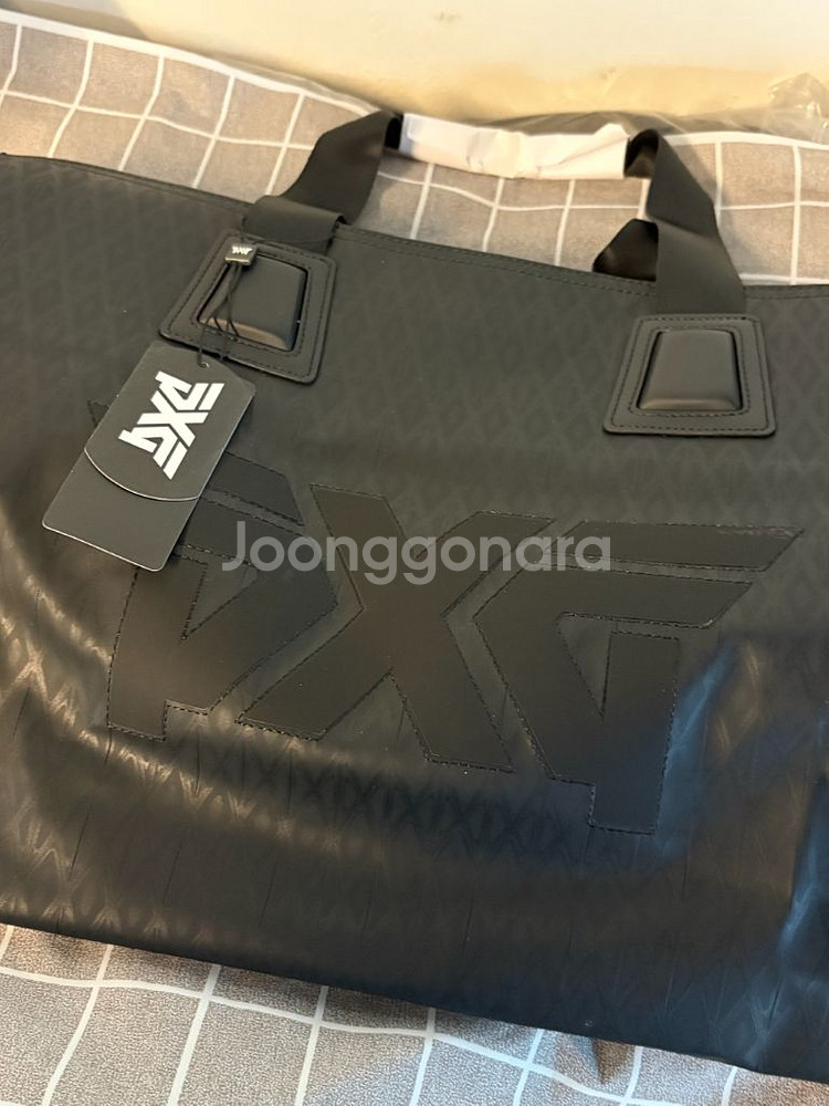 pxg 패턴 보스턴백 토트백형 블랙 새상품--3