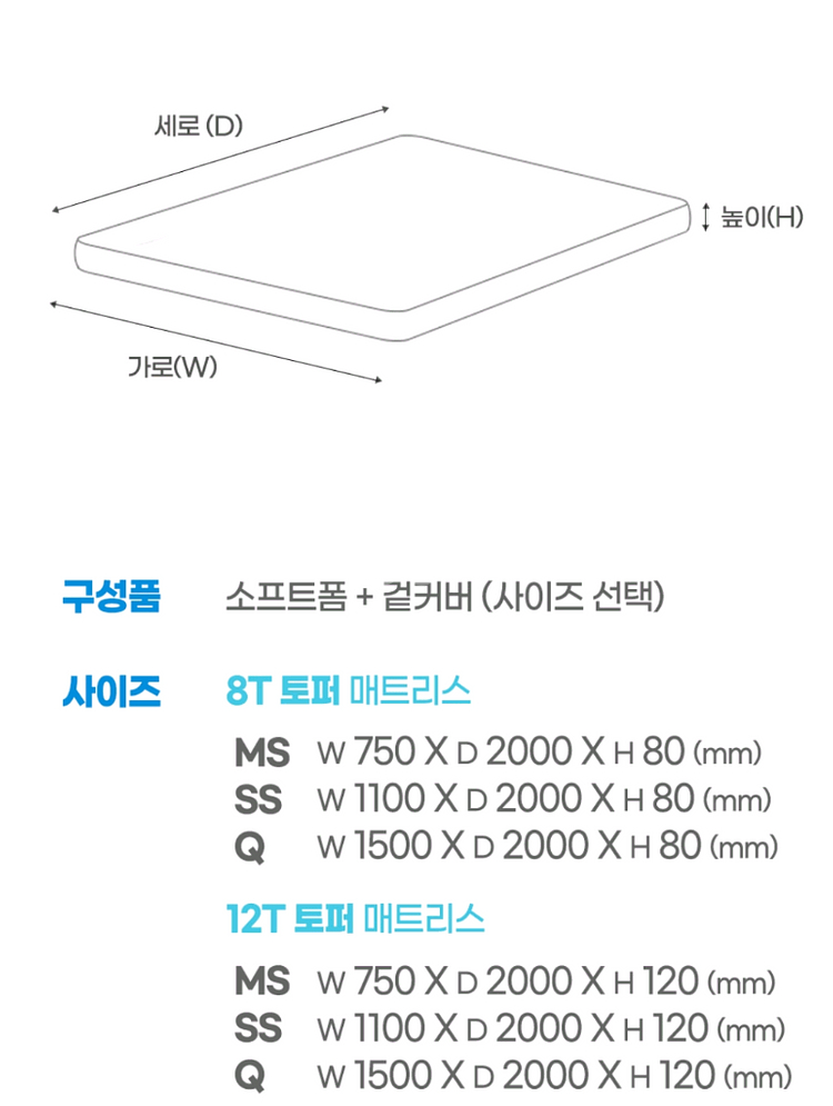 [무료배송]마약 매트 9존 접이식 매트리스 침대 토퍼--9