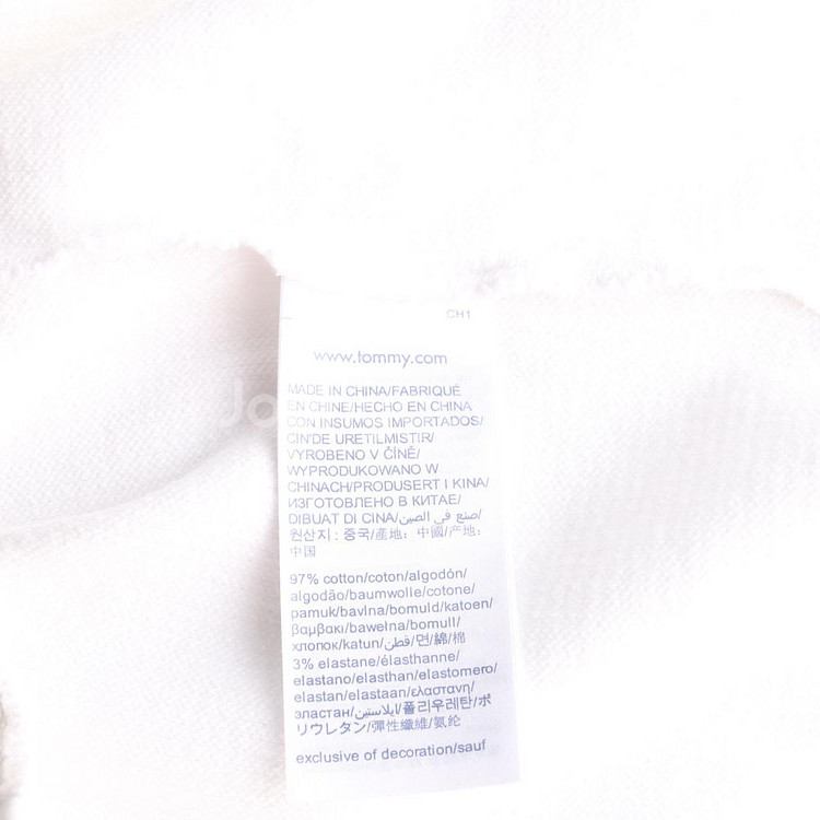 [XXL]타미 진스 아이보리 와플 헨리넥 긴팔 티셔츠--5