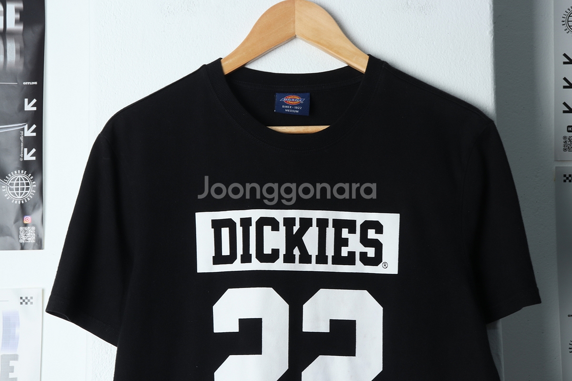 (M) 디키즈 반팔 티셔츠 블랙 올드스쿨--2