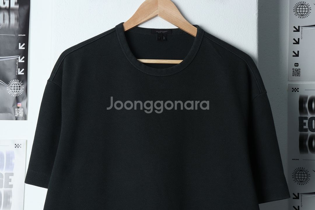 (L) 질스튜어트 반팔 티셔츠 오버핏 그린 무지--2