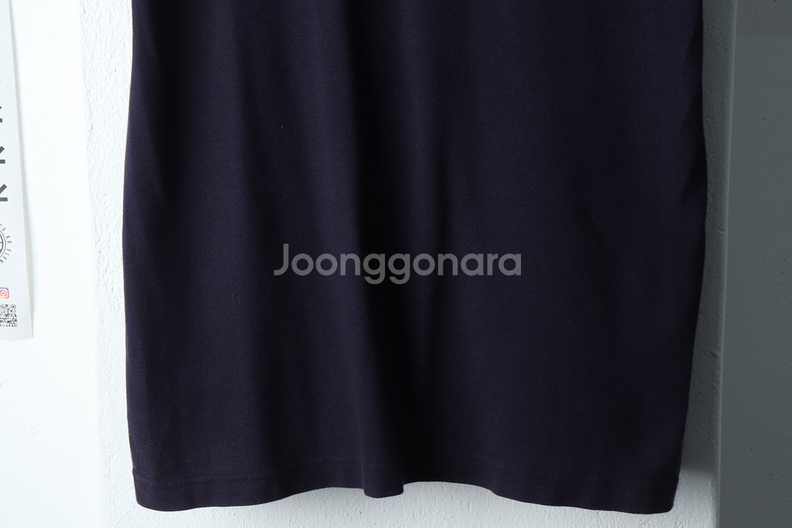 (XL) 라코스테 반팔 카라 티셔츠 네이비 올드스쿨--3