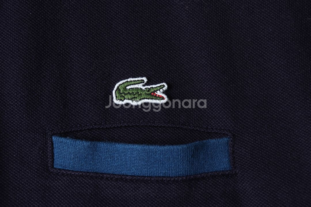 (XL) 라코스테 반팔 카라 티셔츠 네이비 올드스쿨--4