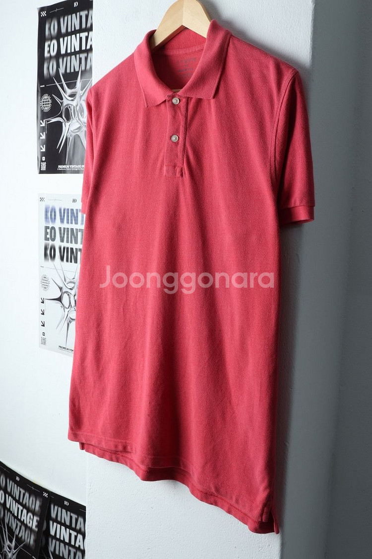 (L-XL) 제이크루 반팔 카라 티셔츠 레드 무지--0