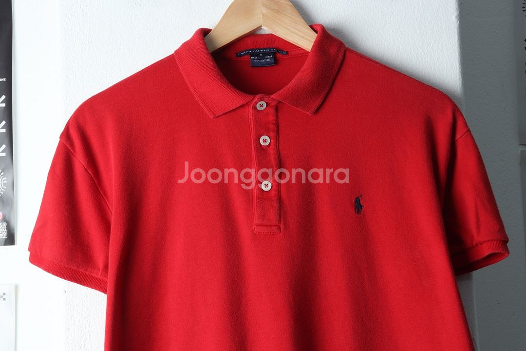 W(M) 폴로 랄프로렌 반팔 카라 티셔츠 사용감 레드--2
