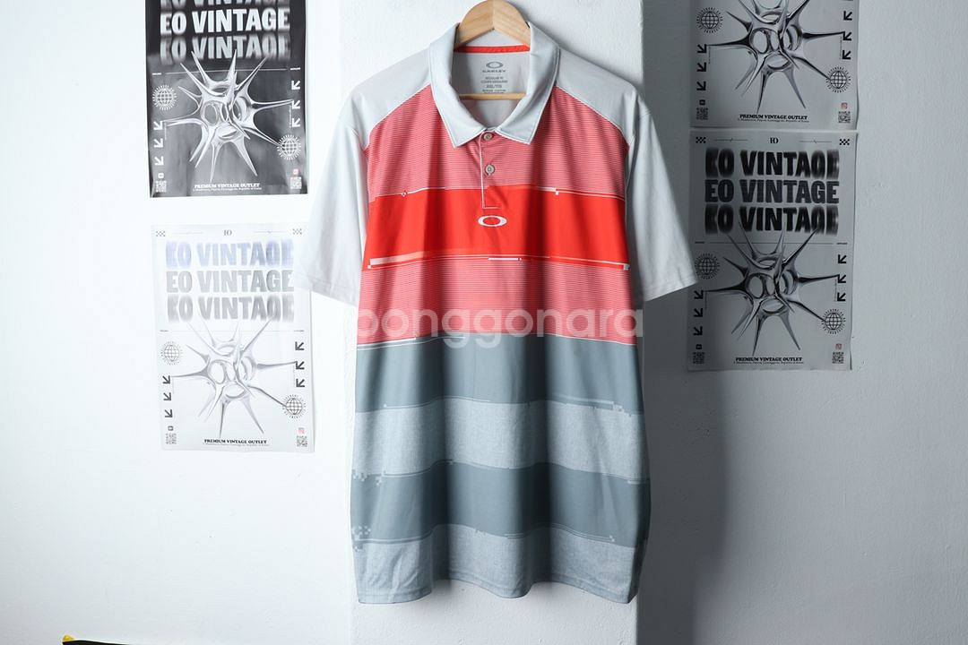 (2XL) 오클리 반팔 카라 티셔츠 빅사이즈 작은오염--1