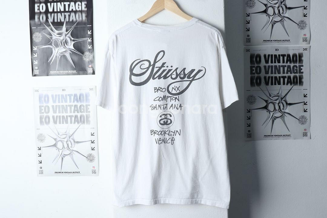 (L-XL) 스투시 반팔 티셔츠 사용감 월드투어--4