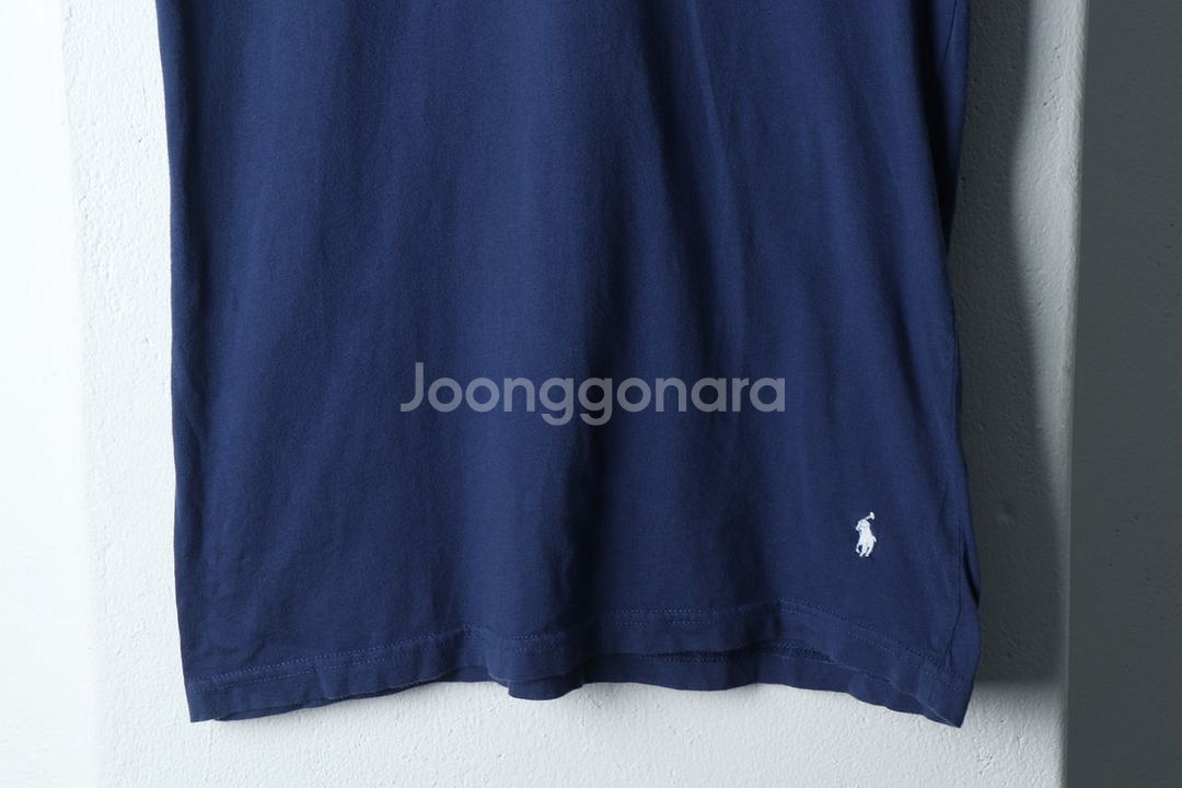 (M-L) 폴로 랄프로렌 반팔 티셔츠 작은얼룩 브이넥--3
