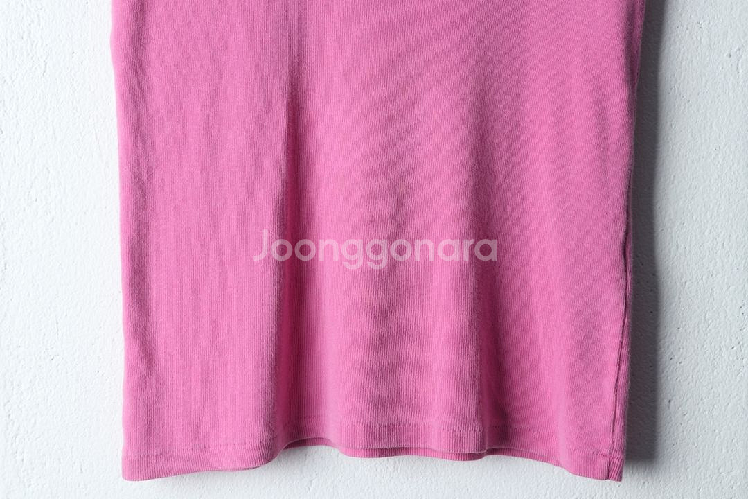 W(XS-S) 폴로 랄프로렌 반팔 티셔츠 핑크 브이넥--3