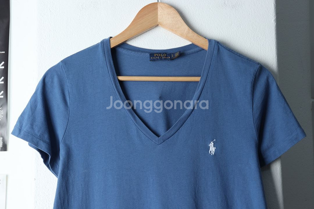 W(L) 폴로 랄프로렌 반팔 티셔츠 작은얼룩 브이넥--3