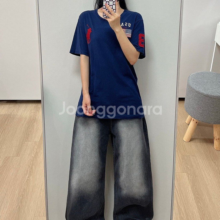 폴로 랄프로렌 USA 성조기 빅포니 네이비 반팔 티셔츠--0