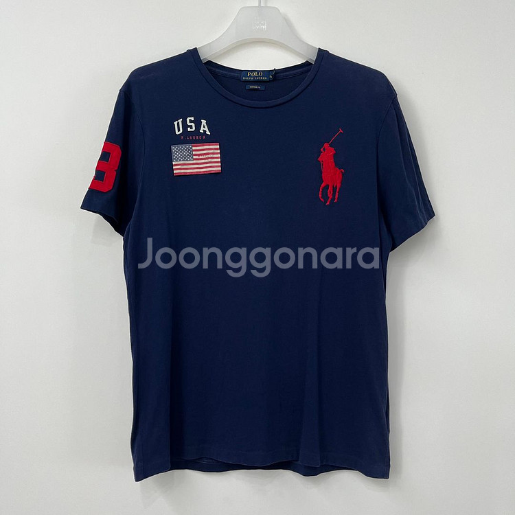 폴로 랄프로렌 USA 성조기 빅포니 네이비 반팔 티셔츠--1