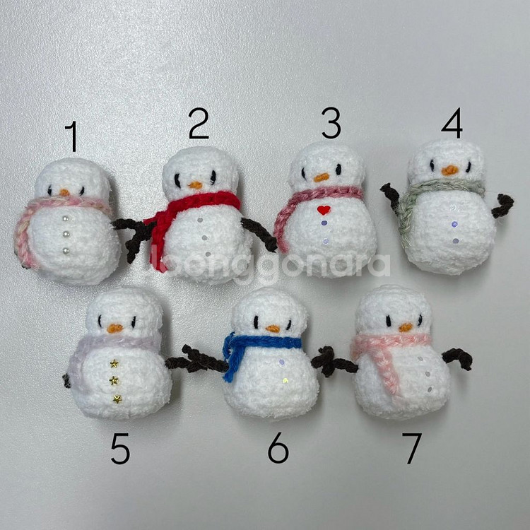 폭신폭신 눈사람 키링--3