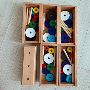 하노이탑 9단 원목 수학교구*5세트 일괄 판매
