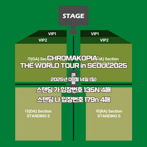 타일러 더 크리에이터 내한공연 콘서트 스탠딩가 입장번호