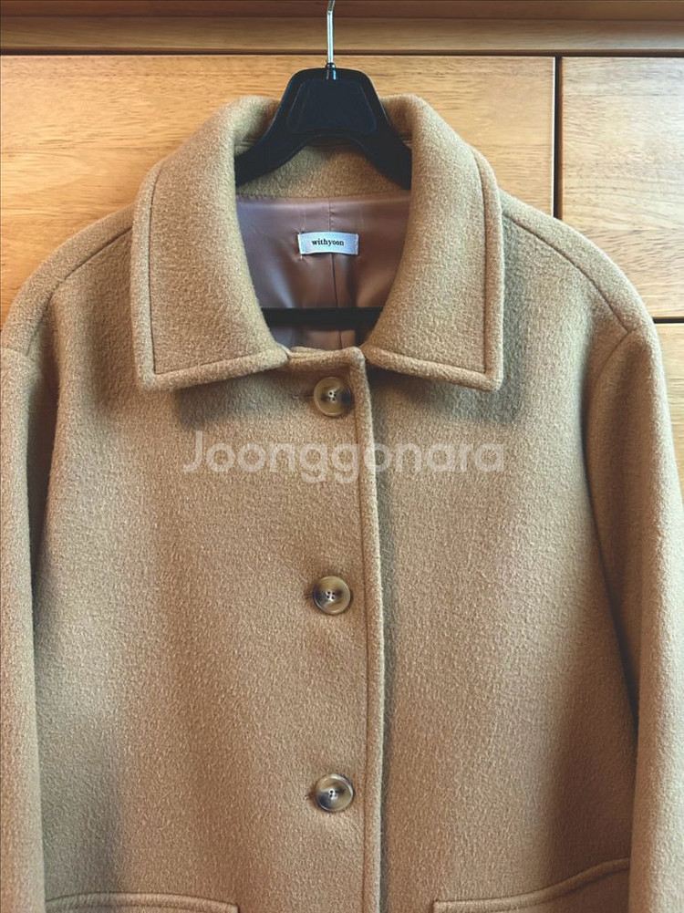 위드윤 made 울 90% 버터코트(카멜 브라운)--7