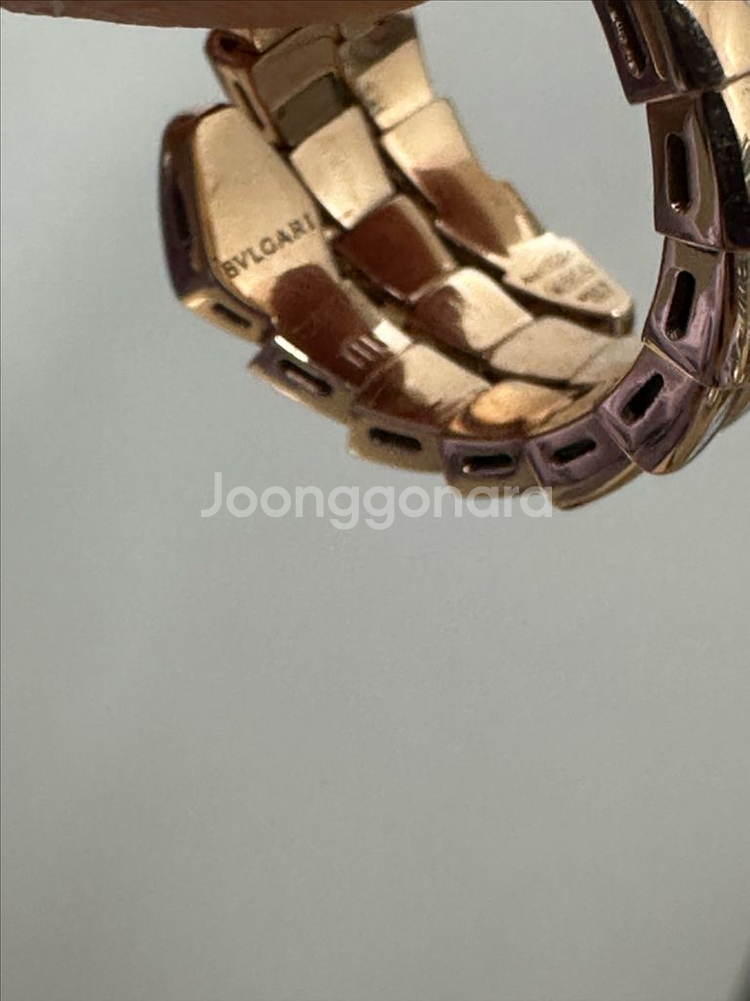 세르펜티 18k 두줄 파베 반지 12호--4