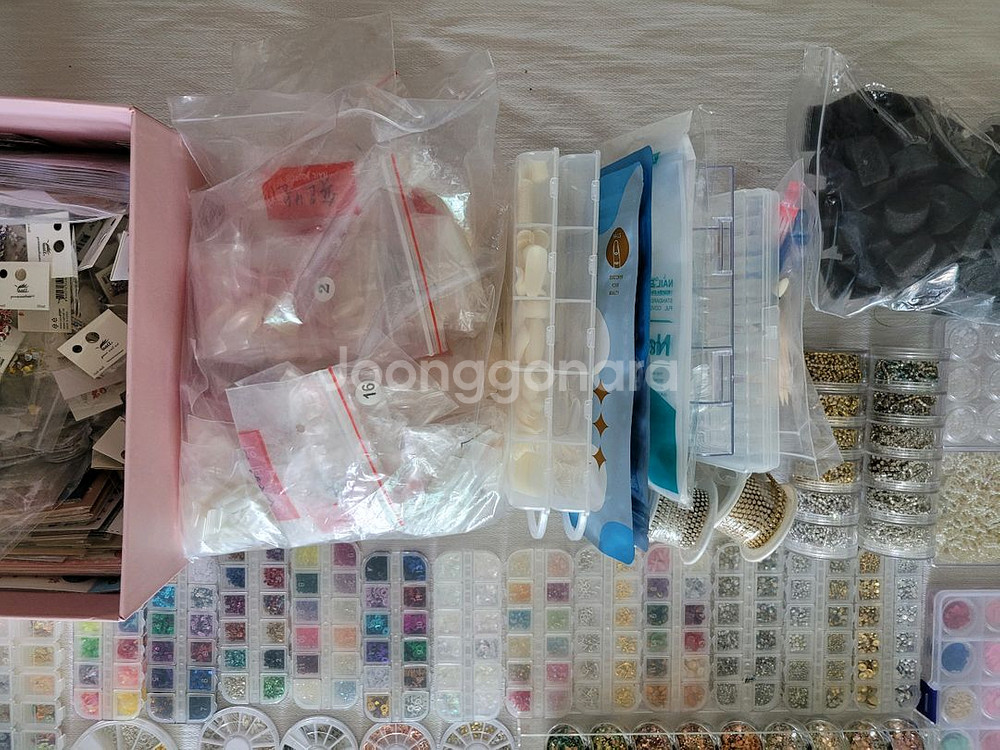 네일 파츠 스톤 재료 글리터 몽땅 일괄--6