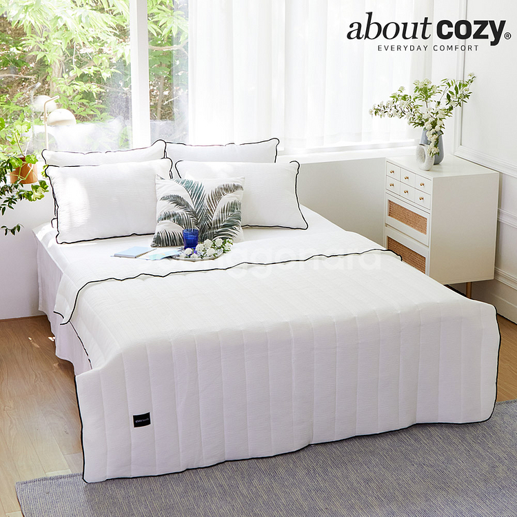 어바웃코지 뮤트 시어서커 여름 이불베개세트 SS 사이즈--1