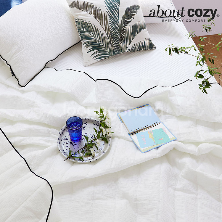 어바웃코지 뮤트 시어서커 여름 이불베개세트 Q 사이즈--3