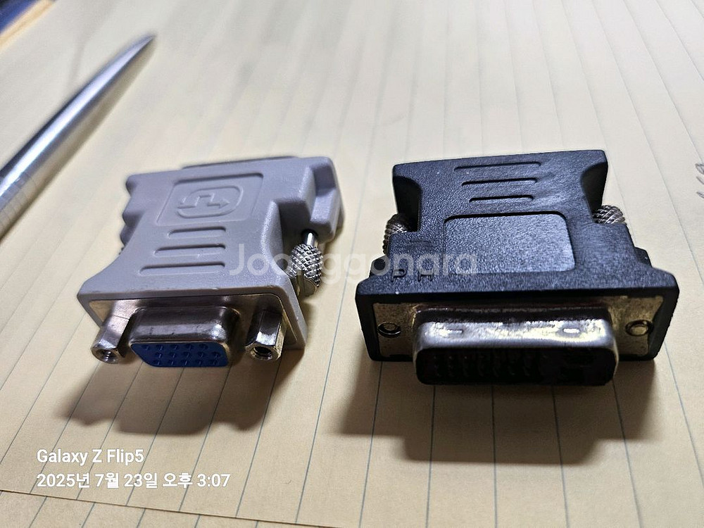dvi a vga변화젠더두개와 dvi d cable--0
