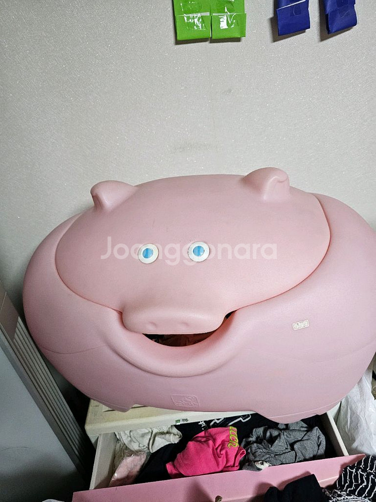 돼지모양 장난감 정리함--0