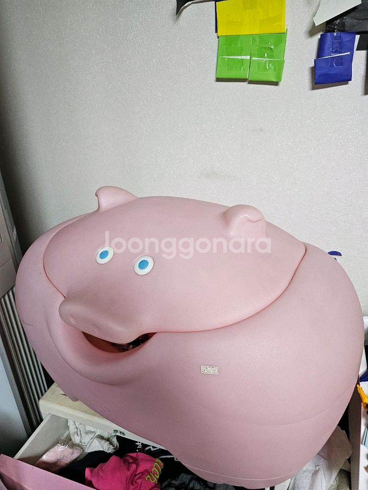돼지모양 장난감 정리함--1