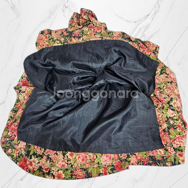 일본빈티지 플로럴 핑크 분홍 퍼프소매 빈티지 롱 원피스--6