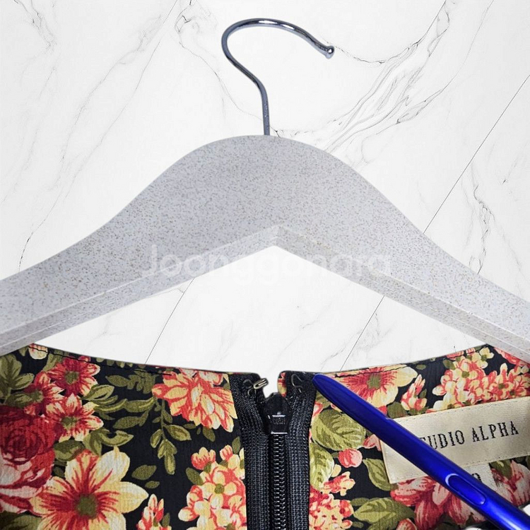 일본빈티지 플로럴 핑크 분홍 퍼프소매 빈티지 롱 원피스--7