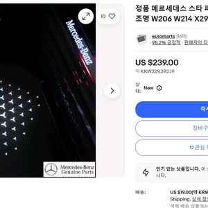 (새상품)벤츠 애니메이티드 도어라이트 EQ W213