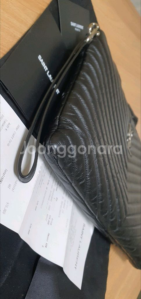 입생로랑 클러치/클러치백 뉴미듐 은장 정품S급(영수증O--7