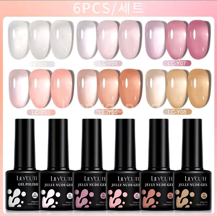 미니6종_시럽젤 누드젤 젤네일세트 (7ml*6)--0