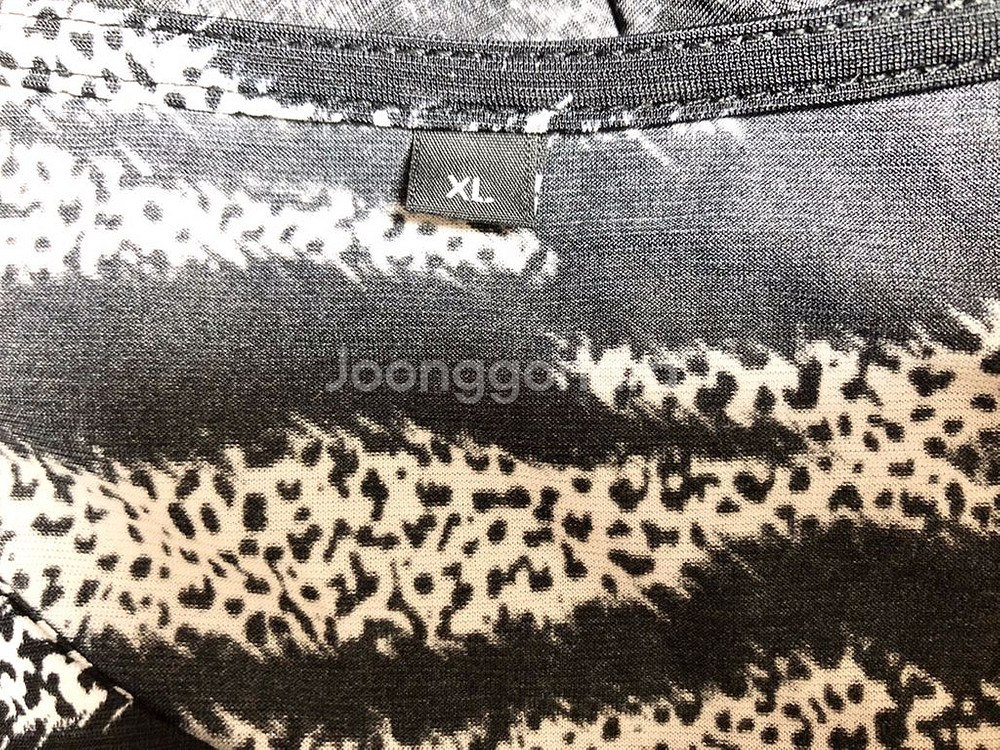 XL ㅡ칠부 소매 블라우스/스팽글 장식/시폰/시스루--5