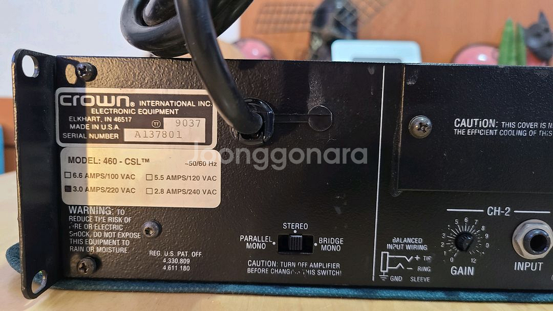 crown 460-CSL POWER AMP usa--6