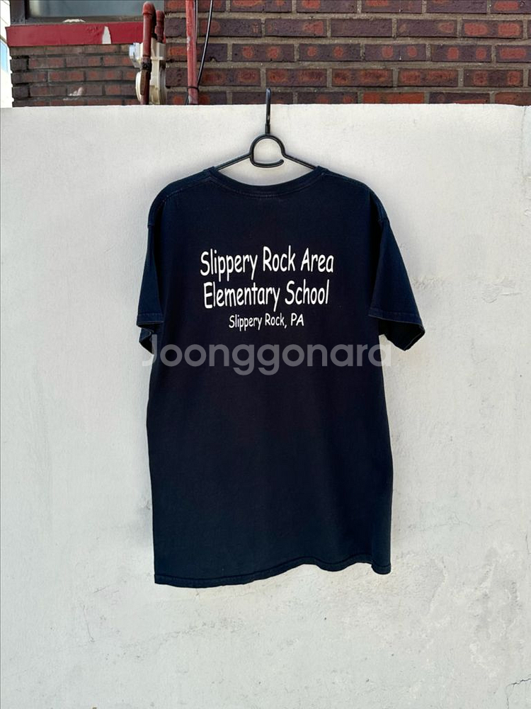 길단 헤비 코튼 빈티지 프린팅 반팔 티셔츠--1