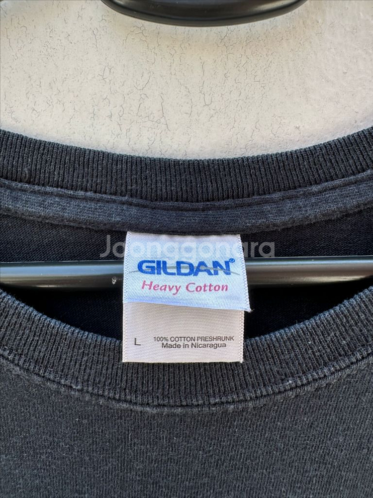 길단 헤비 코튼 빈티지 프린팅 반팔 티셔츠--4