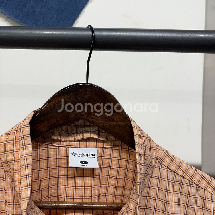 (100) 콜롬비아 등산 스트릿 체크셔츠 남방--1