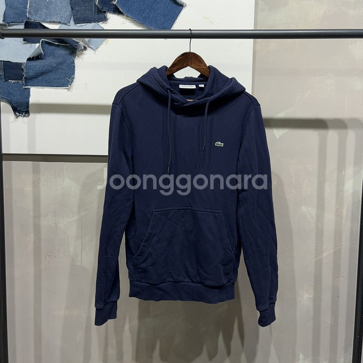 (95) 라코스테 캐주얼 네이비 후드티--0