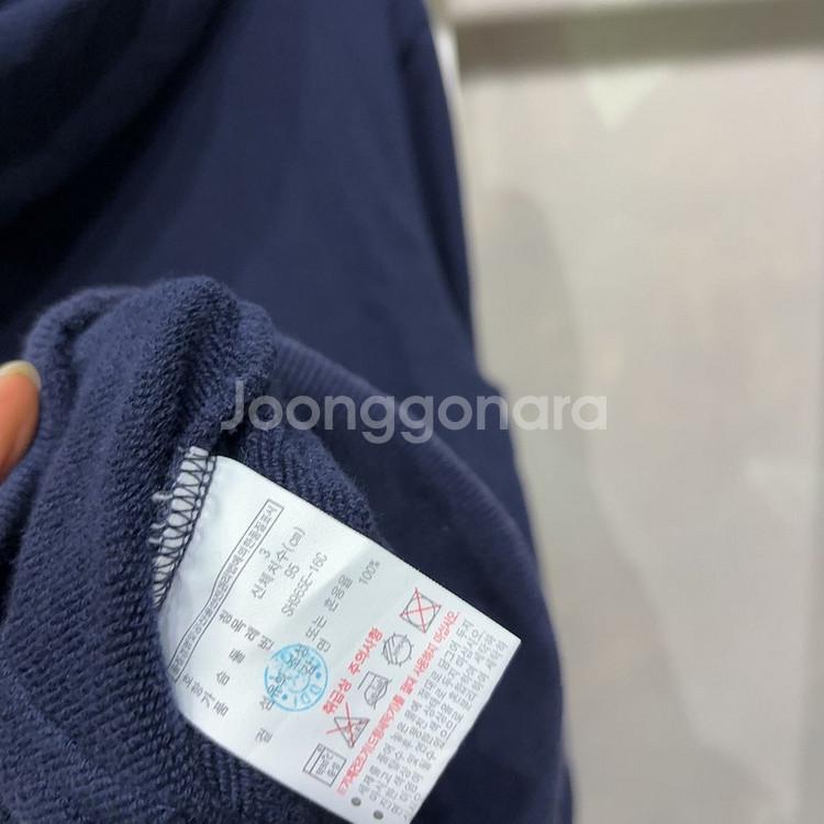 (95) 라코스테 캐주얼 네이비 후드티--4
