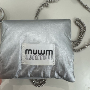Mnwm 무음 실버 체인 지갑