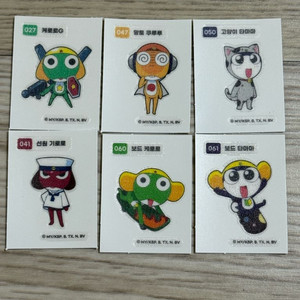 케로로 띠부씰 띠부띠부씰 일괄 판매 선원 기로로 고양이