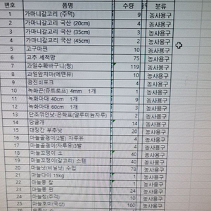 농기구 팝니다.