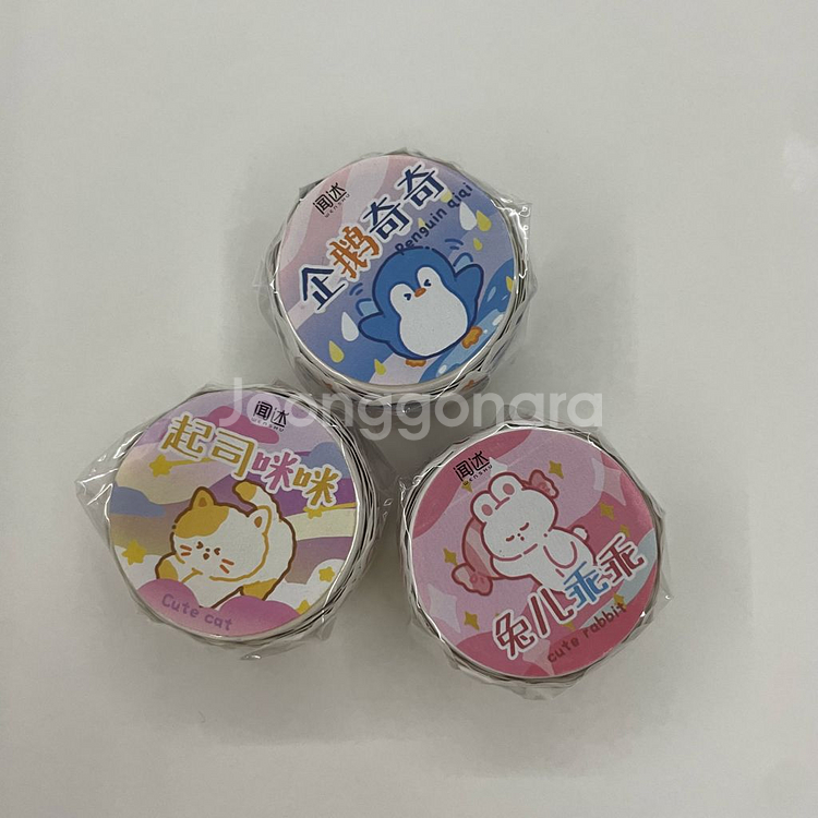 (새상품) 고양이 펭귄 토끼 롤 스티커 다꾸--0