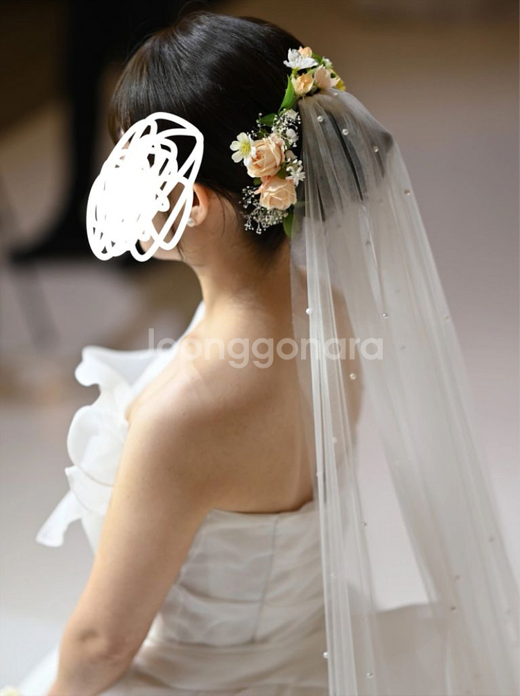 웨딩 헤어 장식 세트 (조화 헤어 피스--4