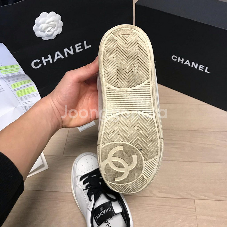[37][풀구성+인보이스]샤넬 테니스 백로고 스니커즈--7